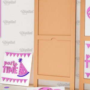 Intra απο ξύλο plywood 3mm-4mm πάχος με κεκλιμένες σκάλες γενεθλίων Δίασταση 15x15 cm INTRAFABR-100121697 - Image 5