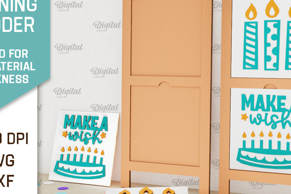Intra απο ξύλο plywood 3mm-4mm πάχος  με κεκλιμένες σκάλες γενεθλίων Δίασταση 15x15 cm INTRAFABR-100121697 - Image 6