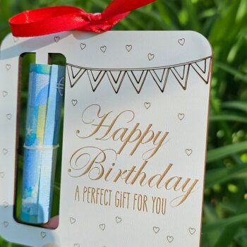 Intra απο ξύλο plywood 3mm-4mm πάχος Holder γενεθλίων Δίασταση 15x15 cm INTRAFABR-120970781 - Image 3