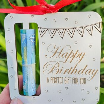 Intra απο ξύλο plywood 3mm-4mm πάχος Holder γενεθλίων Δίασταση 15x15 cm INTRAFABR-120970781 - Image 10