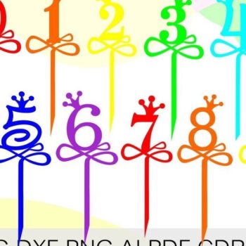 Intra απο ξύλο plywood 3mm-4mm πάχος τούρτας Numbers Birthday Numbers Topper Δίασταση 15x15 cm INTRAFABR-33205585 - Image 2