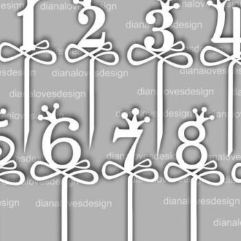 Intra απο ξύλο plywood 3mm-4mm πάχος τούρτας Numbers Birthday Numbers Topper Δίασταση 15x15 cm INTRAFABR-33205585 - Image 3