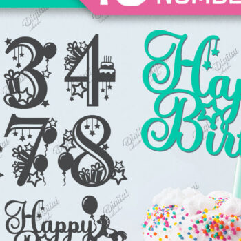 Intra απο ξύλο plywood 3mm-4mm πάχος Αριθμοί γενεθλίων  Δίασταση 15x15 cm INTRAFABR-85282632 - Image 1