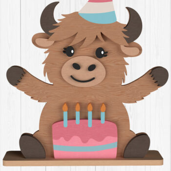 Intra απο ξύλο plywood 3mm-4mm πάχος Birthday Party Animal Δίασταση 15x15 cm INTRAFABR-111001951 - Image 8