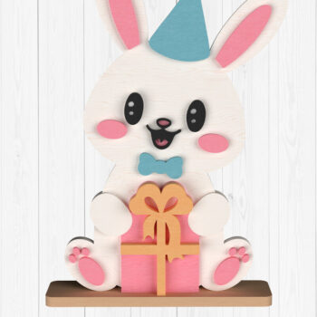 Intra απο ξύλο plywood 3mm-4mm πάχος Birthday Party Animal Δίασταση 15x15 cm INTRAFABR-111001951 - Image 9