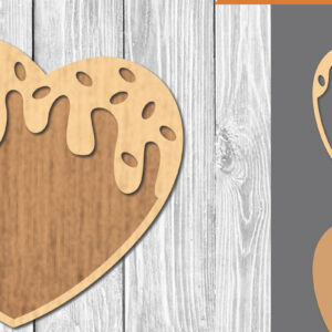 Intra απο ξύλο plywood 3mm-4mm πάχος Μπισκότο Σοκολατένιο Διακόσμηση κοπής με λέιζερ Δίασταση 15x15 cm INTRAFABR-109510290