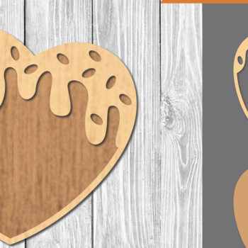 Intra απο ξύλο plywood 3mm-4mm πάχος Μπισκότο Σοκολατένιο Διακόσμηση κοπής με λέιζερ Δίασταση 15x15 cm INTRAFABR-109510290 - Image 1