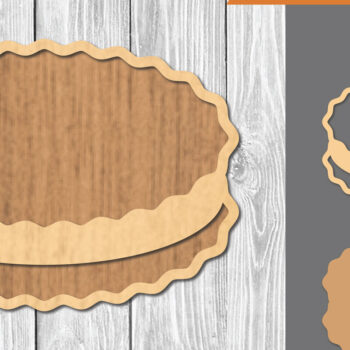 Intra απο ξύλο plywood 3mm-4mm πάχος Μπισκότο Σοκολατένιο Διακόσμηση κοπής με λέιζερ Δίασταση 15x15 cm INTRAFABR-109509604 - Image 1