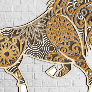 Intra απο ξύλο plywood 3mm-4mm πάχος κοπής με λέιζερ Bison, Buffalo Multilayer Δίασταση 30x30 cm INTRAFABR-13221869 - Image 2