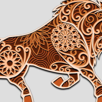 Intra απο ξύλο plywood 3mm-4mm πάχος κοπής με λέιζερ Bison, Buffalo Multilayer Δίασταση 30x30 cm INTRAFABR-13221869 - Image 4