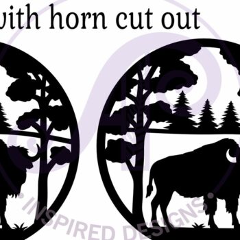 Intra απο ξύλο plywood 3mm-4mm πάχος Επιγραφή Bison Forest Wall Art, . Δίασταση 10x10 cm INTRAFABR-118173327 - Image 3