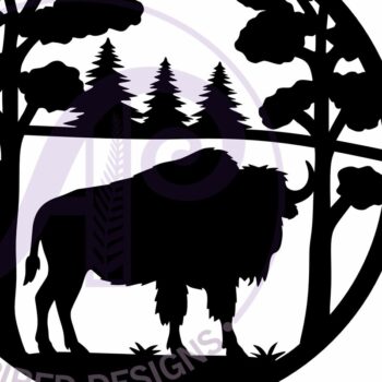 Intra απο ξύλο plywood 3mm-4mm πάχος Επιγραφή Bison Forest Wall Art, . Δίασταση 10x10 cm INTRAFABR-118173327 - Image 6