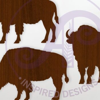 Intra απο ξύλο plywood 3mm-4mm πάχος Bison Silhouette Τέχνη τοίχου με Δίασταση 12x12 cm INTRAFABR-118310001 - Image 1