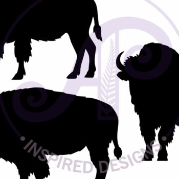 Intra απο ξύλο plywood 3mm-4mm πάχος Bison Silhouette Τέχνη τοίχου με Δίασταση 12x12 cm INTRAFABR-118310001 - Image 4