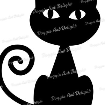 Intra απο ξύλο plywood 3mm-4mm πάχος περικοπής Black Cat για το Halloween Δίασταση 15x15 cm INTRAFABR-79742547 - Image 2