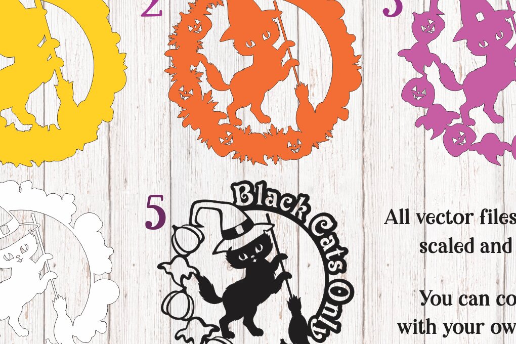 Intra απο ξύλο plywood 3mm-4mm πάχος Μαύρες γάτες Μόνο αποκριάτικο σημάδι πόρτας 3D Δίασταση 15x15 cm INTRAFABR-38157982