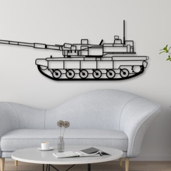 Intra απο ξύλο plywood 3mm-4mm πάχος Black Panther Tank Silhouette Δίασταση 15x15 cm INTRAFABR-110508618 - Image 1