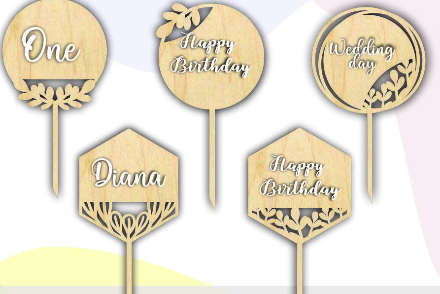 Intra απο ξύλο plywood 3mm-4mm πάχος Blank Shape Cake Topper Δίασταση 15x15 cm INTRAFABR-89206902 - Image 2