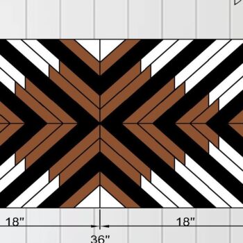 Intra απο ξύλο plywood 3mm-4mm πάχος Μοτίβο σχεδίασης βέλους για πάπλωμα κουβέρτας Δίασταση 15x15 cm INTRAFABR-37053842 - Image 2