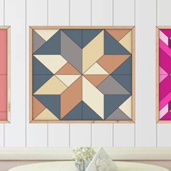 Intra απο ξύλο plywood 3mm-4mm πάχος Σχέδια παπλωμάτων κουβέρτας για μηχανή λέιζερ Δίασταση 15x15 cm INTRAFABR-37056775 - Image 3