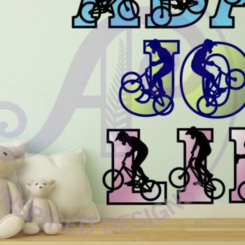 Intra απο ξύλο plywood 3mm-4mm πάχος BMX Silhouette Letters Alphabet X 50 Δίασταση 5x5 cm INTRAFABR-90216484 - Image 2