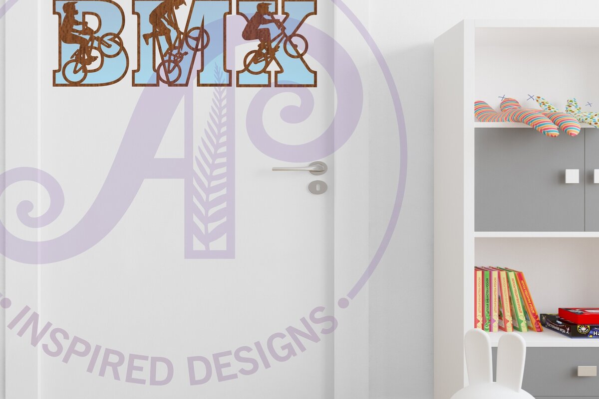 Intra απο ξύλο plywood 3mm-4mm πάχος BMX Silhouette Letters Alphabet X 50 Δίασταση 5x5 cm INTRAFABR-90216484 - Image 3