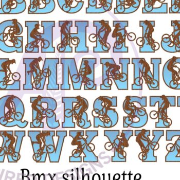 Intra απο ξύλο plywood 3mm-4mm πάχος BMX Silhouette Letters Alphabet X 50 Δίασταση 5x5 cm INTRAFABR-90216484 - Image 4