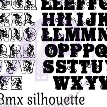Intra απο ξύλο plywood 3mm-4mm πάχος BMX Silhouette Letters Alphabet X 50 Δίασταση 5x5 cm INTRAFABR-90216484 - Image 5