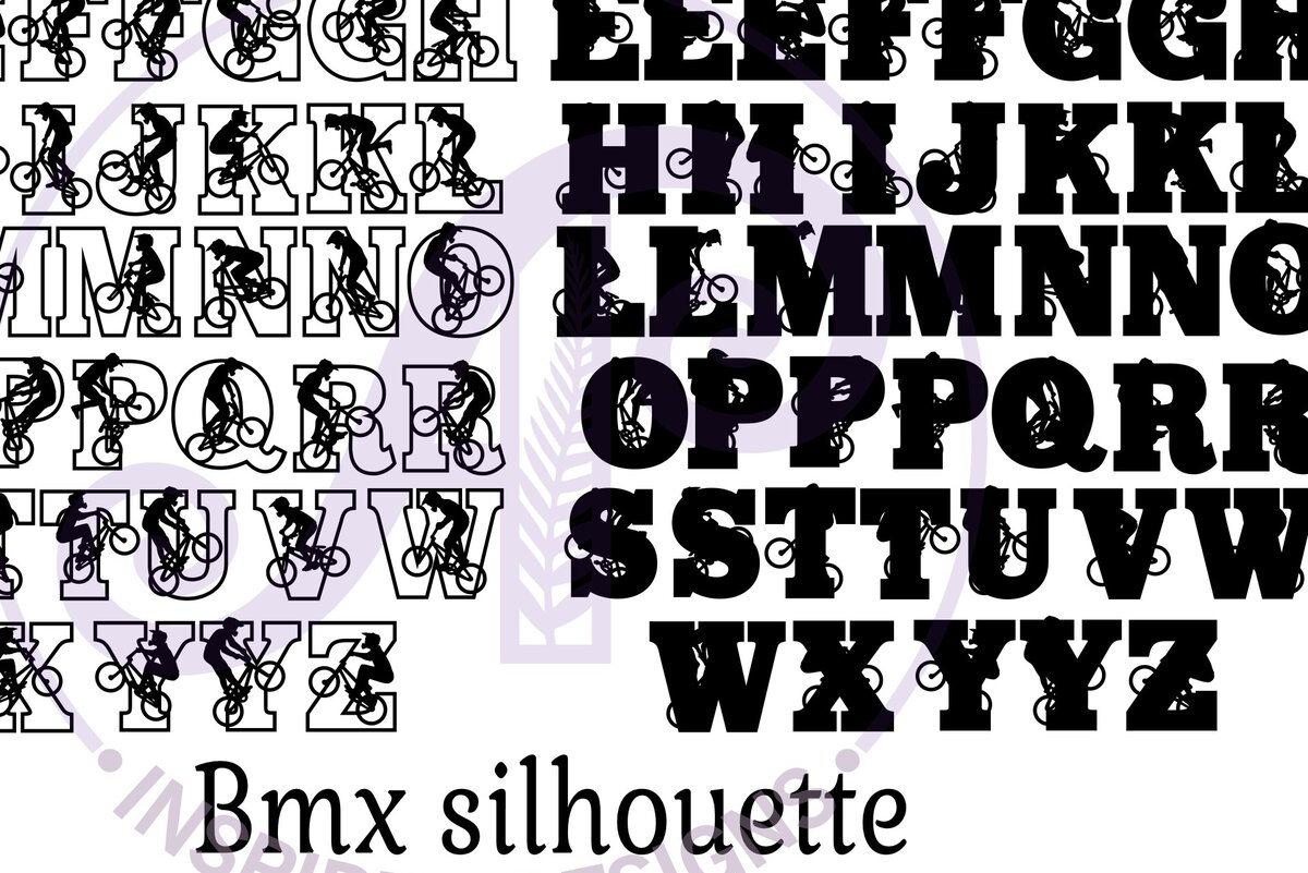 Intra απο ξύλο plywood 3mm-4mm πάχος BMX Silhouette Letters Alphabet X 50 Δίασταση 5x5 cm INTRAFABR-90216484 - Image 5