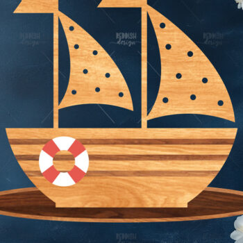 Intra απο ξύλο plywood 3mm-4mm πάχος Boat Διακόσμηση σπιτιού Δίασταση 15x15 cm INTRAFABR-118598613 - Image 1