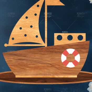 Intra απο ξύλο plywood 3mm-4mm πάχος Boat Διακόσμηση σπιτιού Δίασταση 15x15 cm INTRAFABR-118598619 - Image 1