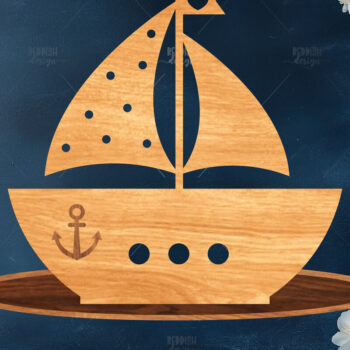 Intra απο ξύλο plywood 3mm-4mm πάχος Boat Διακόσμηση σπιτιού Δίασταση 15x15 cm INTRAFABR-118598641 - Image 1