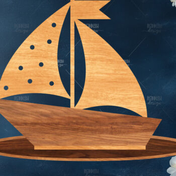Intra απο ξύλο plywood 3mm-4mm πάχος Boat Διακόσμηση σπιτιού Δίασταση 15x15 cm INTRAFABR-118598777 - Image 1