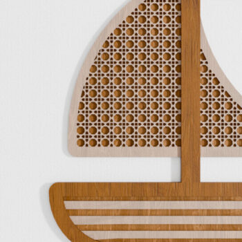 Intra απο ξύλο plywood 3mm-4mm πάχος Boat Rattan Baby Newborn Decor Cut  Δίασταση 40x40 cm INTRAFABR-105934977 - Image 1