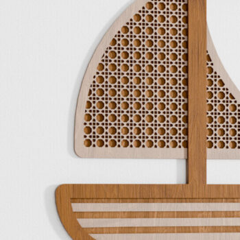 Intra απο ξύλο plywood 3mm-4mm πάχος Boat Rattan Baby Newborn Decor Cut  Δίασταση 40x40 cm INTRAFABR-105934977 - Image 2