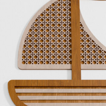 Intra απο ξύλο plywood 3mm-4mm πάχος Boat Rattan Baby Newborn Decor Cut  Δίασταση 40x40 cm INTRAFABR-105934977 - Image 3