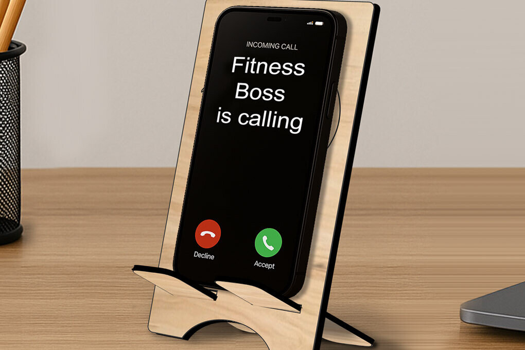 Intra απο ξύλο plywood 3mm-4mm πάχος Bodybuilder Guru Θήκη τηλεφώνου  Δίασταση 15x15 cm INTRAFABR-123265576 - Image 3