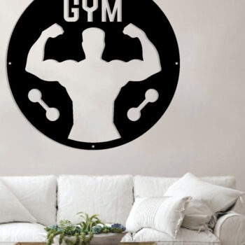 Intra απο ξύλο plywood 3mm-4mm πάχος Bodybuilding μεταλλική επιγραφή τοίχου, λέιζερ Δίασταση 40x40 cm INTRAFABR-88137203 - Image 2