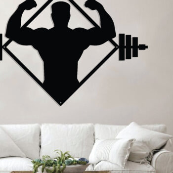 Intra απο ξύλο plywood 3mm-4mm πάχος Bodybuilding μεταλλική επιγραφή τοίχου, λέιζερ Δίασταση 40x40 cm INTRAFABR-88137248 - Image 2