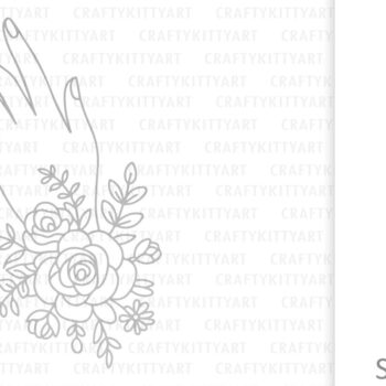 Intra απο ξύλο plywood 3mm-4mm πάχος Boho Aesthetic Floral Woman Hands Δίασταση 30x20 cm INTRAFABR-121269702 - Image 5