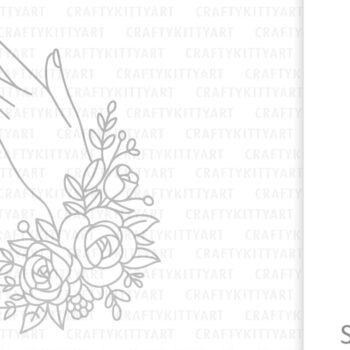 Intra απο ξύλο plywood 3mm-4mm πάχος Boho Aesthetic Floral Woman Hands Δίασταση 30x20 cm INTRAFABR-121269702 - Image 6