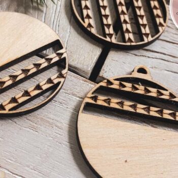 Intra απο ξύλο plywood 3mm-4mm πάχος Χριστουγεννιάτικων στολιδιών Boho Δίασταση 8x8 cm INTRAFABR-71918910 - Image 3