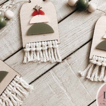 Intra απο ξύλο plywood 3mm-4mm πάχος Boho Χριστουγεννιάτικο Δέντρο Γιρλάντα Δίασταση 15x15 cm INTRAFABR-72642543 - Image 1