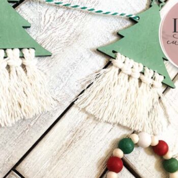 Intra απο ξύλο plywood 3mm-4mm πάχος Boho Χριστουγεννιάτικο Δέντρο Γιρλάντα Δίασταση 15x15 cm INTRAFABR-72642206 - Image 5