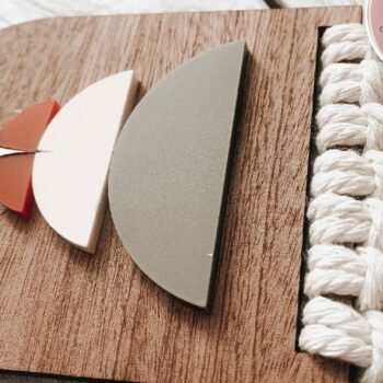 Intra απο ξύλο plywood 3mm-4mm πάχος Boho Χριστουγεννιάτικο Δέντρο Macrame Δίασταση 15x15 cm INTRAFABR-74748344 - Image 4