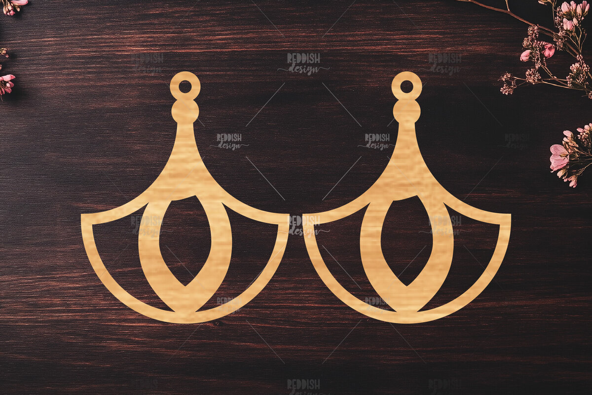 Intra απο ξύλο plywood 3mm-4mm πάχος Σκουλαρίκια Boho Δίασταση 3x3 cm INTRAFABR-119113218