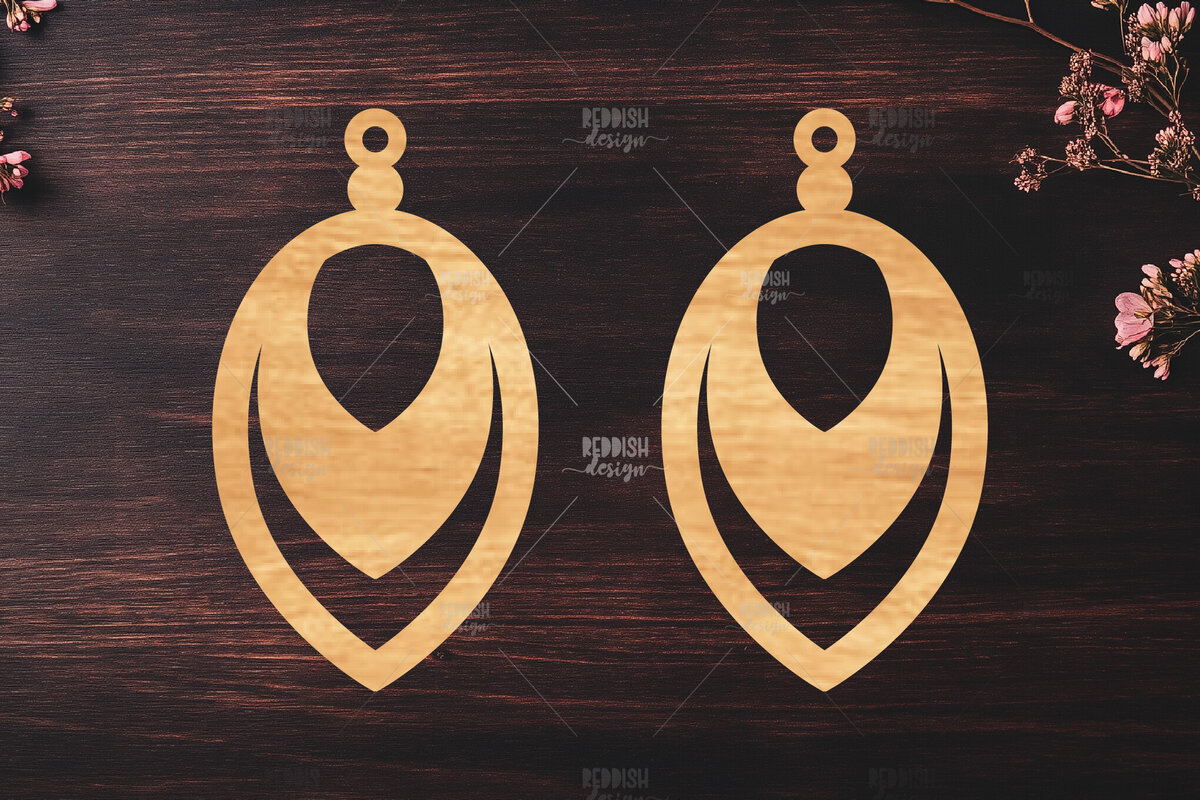 Intra απο ξύλο plywood 3mm-4mm πάχος Σκουλαρίκια Boho Δίασταση 3x3 cm INTRAFABR-119113222