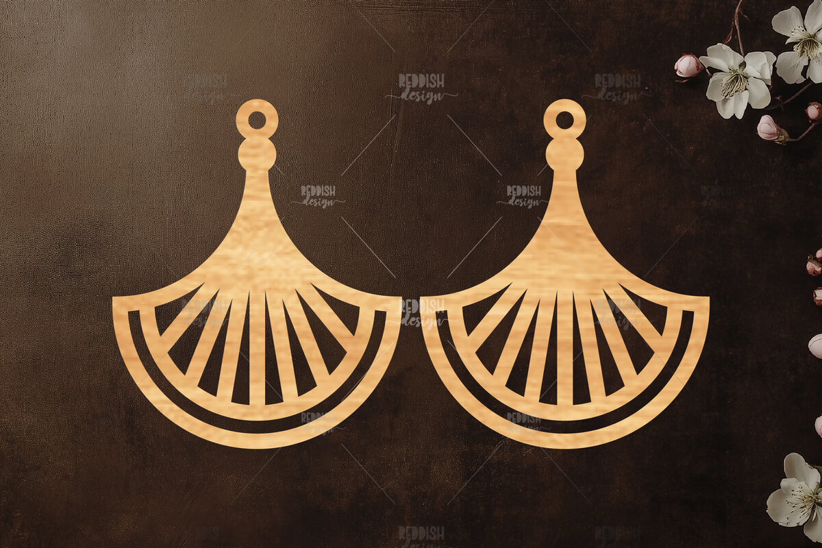 Intra απο ξύλο plywood 3mm-4mm πάχος Σκουλαρίκια Boho Δίασταση 3x3 cm INTRAFABR-119113233