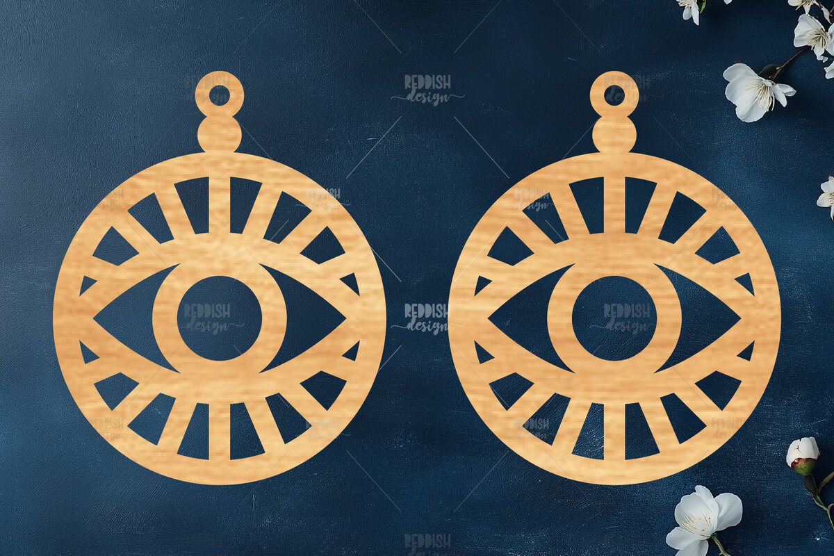 Intra απο ξύλο plywood 3mm-4mm πάχος Σκουλαρίκια Boho Δίασταση 3x3 cm INTRAFABR-119112927