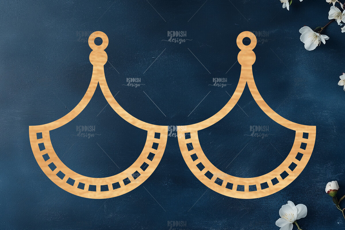 Intra απο ξύλο plywood 3mm-4mm πάχος Σκουλαρίκια Boho Δίασταση 3x3 cm INTRAFABR-119113352